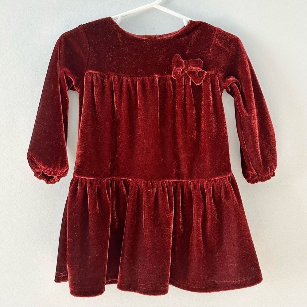 12m Cat & Jack Baby Girl Velvet Dress